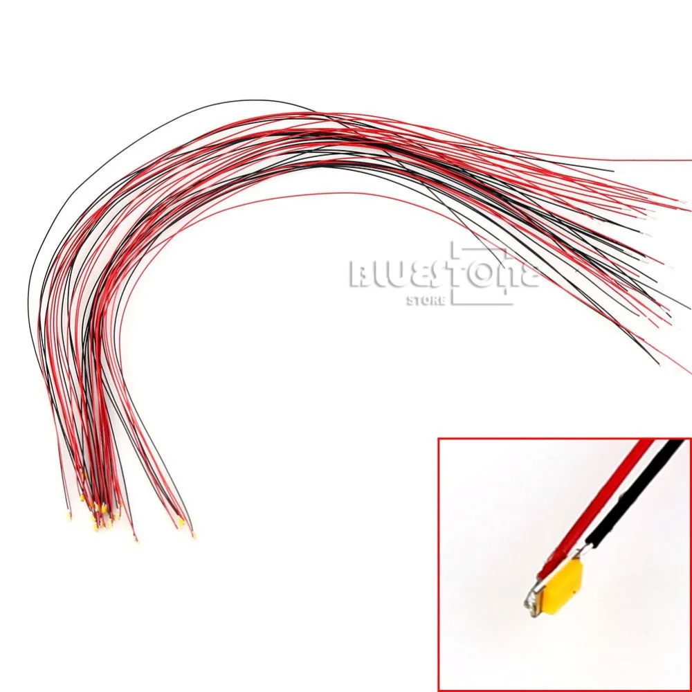 20 шт. T0603WM предварительно припаянные Проводные провода micro litz теплый белый SMD Led 0603