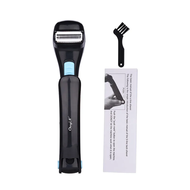 Long Handle Electric Back Hair Shaver Men Foldable Shoulder Chest Hair Shaving Razor Handle Body Hair Trimmer Battery Powered 40