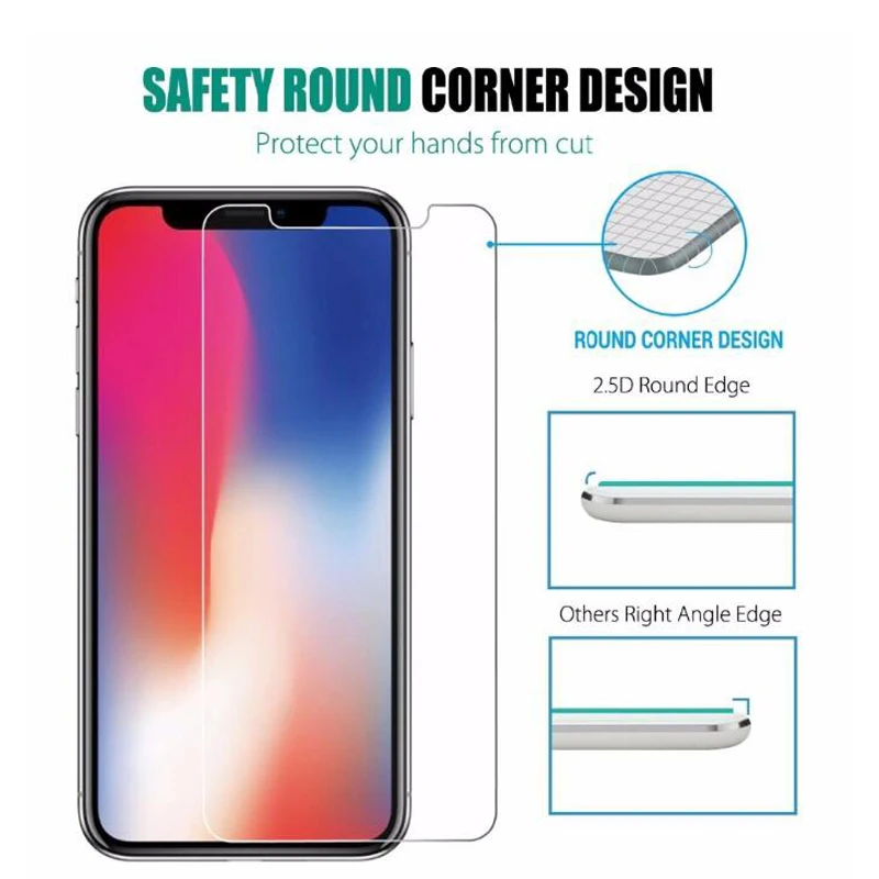 SRLEEKING закаленное стекло для iPhone X XS XR XMAX Защитная пленка экрана 4 5 6s 6plus 7 7plus 8 8plus |