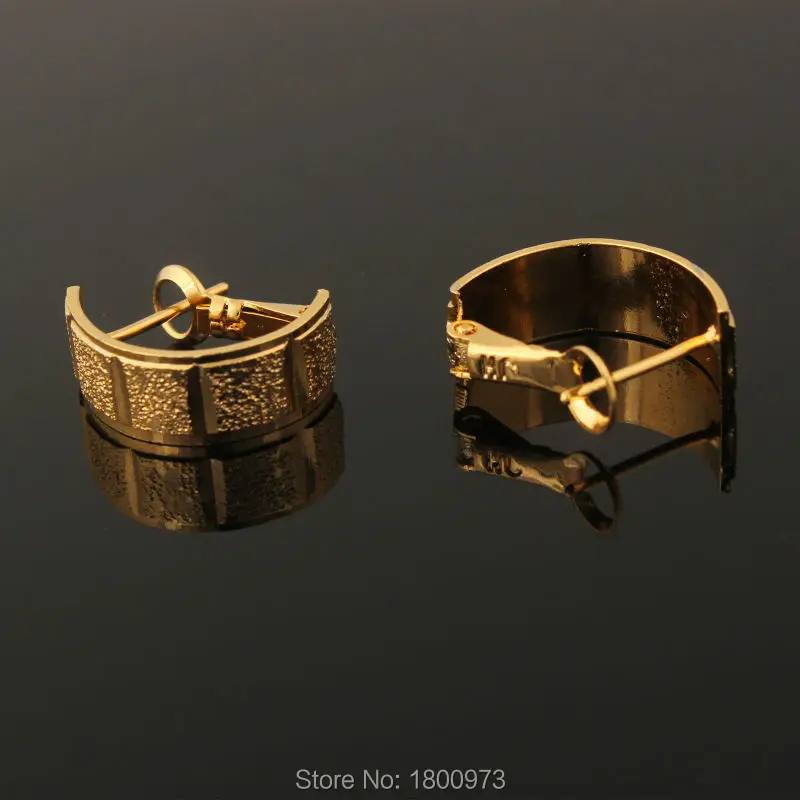 New Trendy . Gold Filled Hoop Earrings For Women Exquisite pattern Earings Fashion Jewelry Free Shipping | Украшения и аксессуары