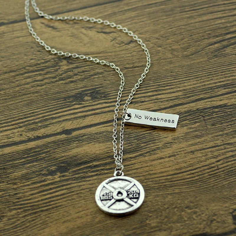 8 типов тренажерный зал гантели Ожерелья и подвески чайник колокол Фитнес Шарм