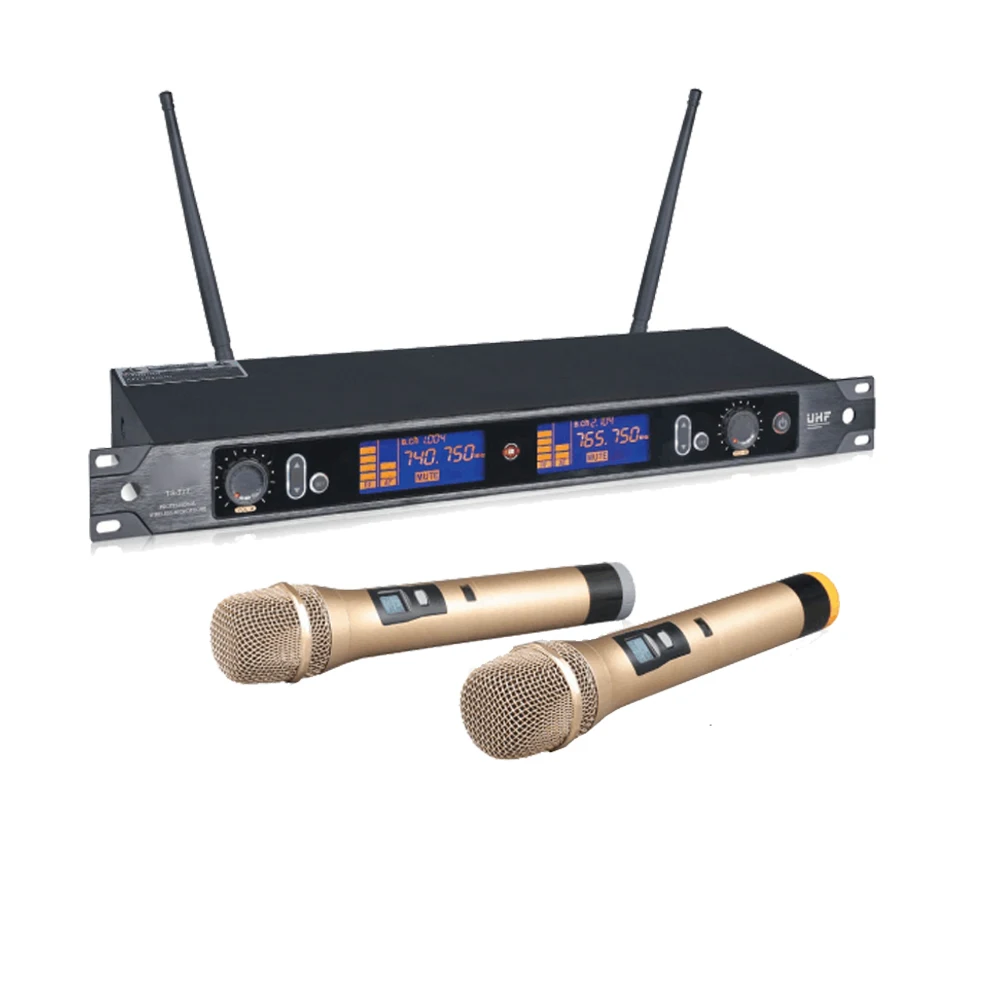 Новый высококачественный UHF профессиональный двойной беспроводной микрофон
