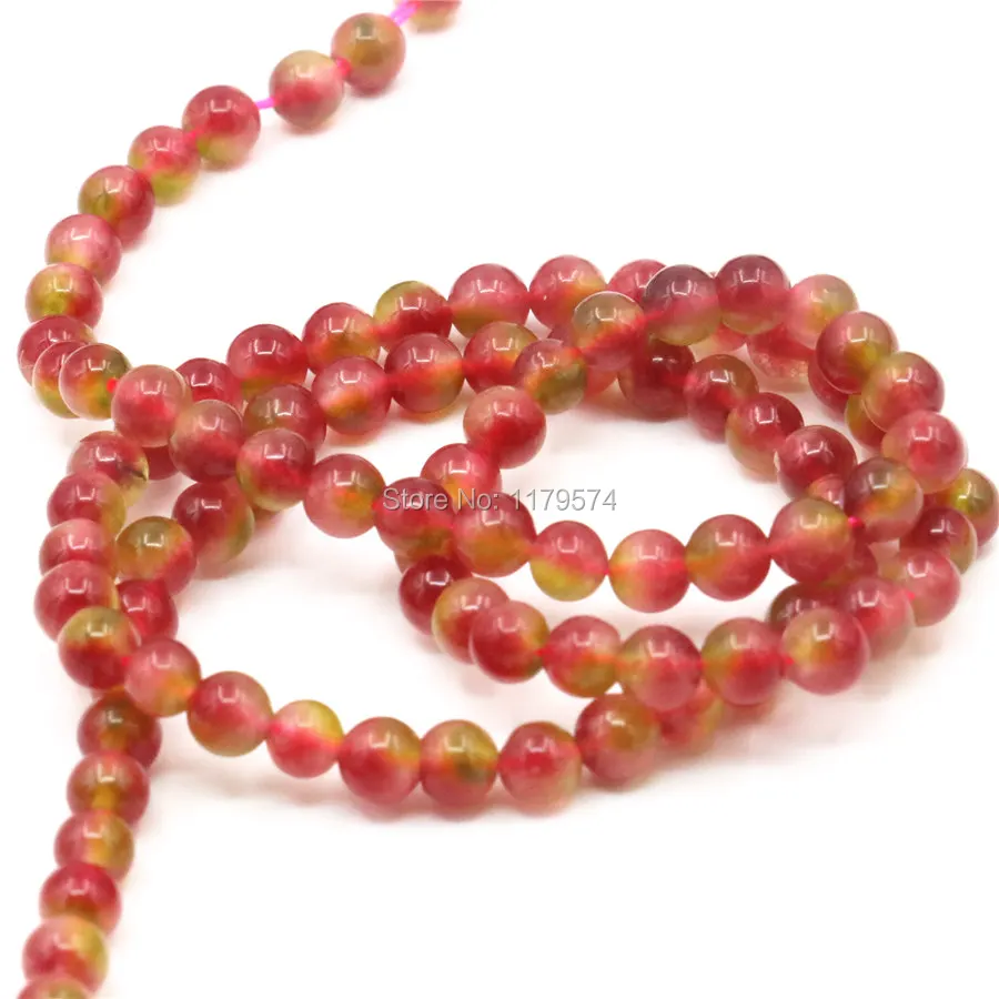 Круглые Бусины Из Натурального арбуза и турмалина 4 мм 6 мм|watermelon tourmaline|round beadsbeads
