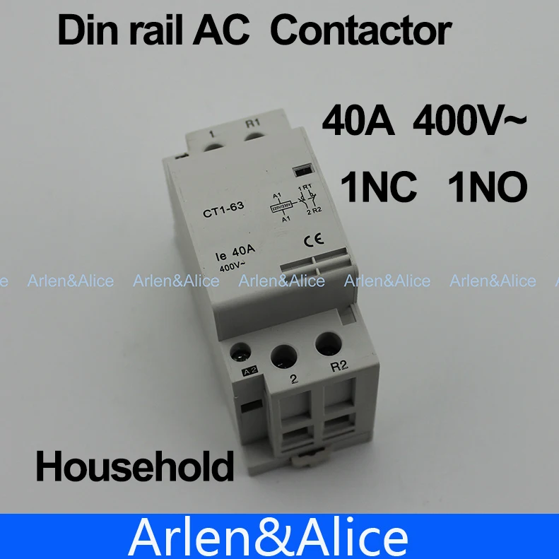 CT1 2P 40A 1NC 1NO 220 В/230 В 400 ~ 50/60 Гц din-рейка бытовой ac модульный контактор | Обустройство