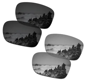 Линзы для солнцезащитных очков SmartVLT, 2 пары, поляризационные, титановые, черные и серебристые, для Oakley Holbrook Stealth