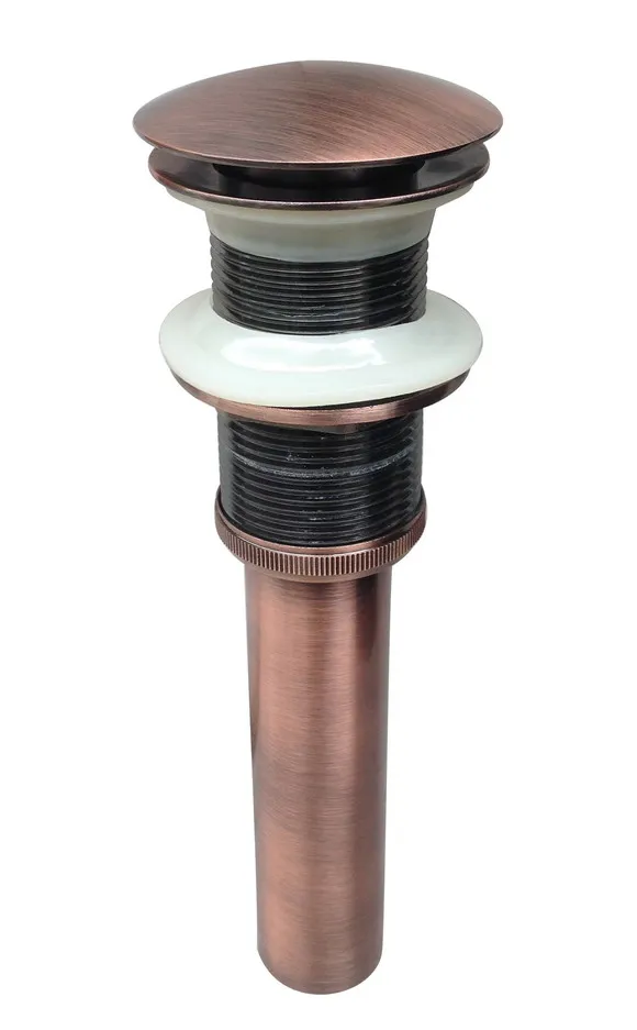 Роскошная античная красная медная большая круглая крышка Выдвижная сливная