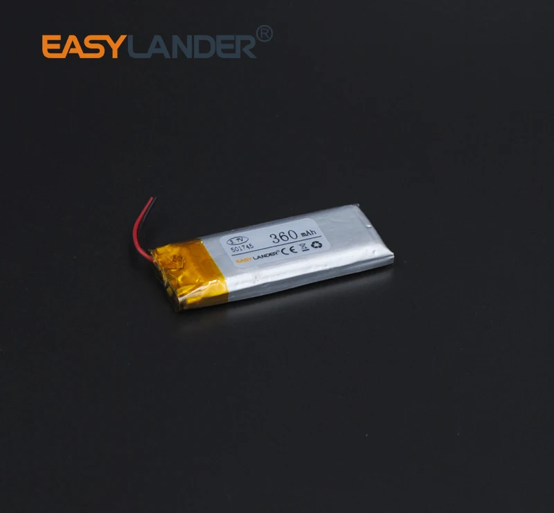 3 7 V 360mAh 501745 литий полимерный ионный аккумулятор для bluetooth гарнитура браслет с