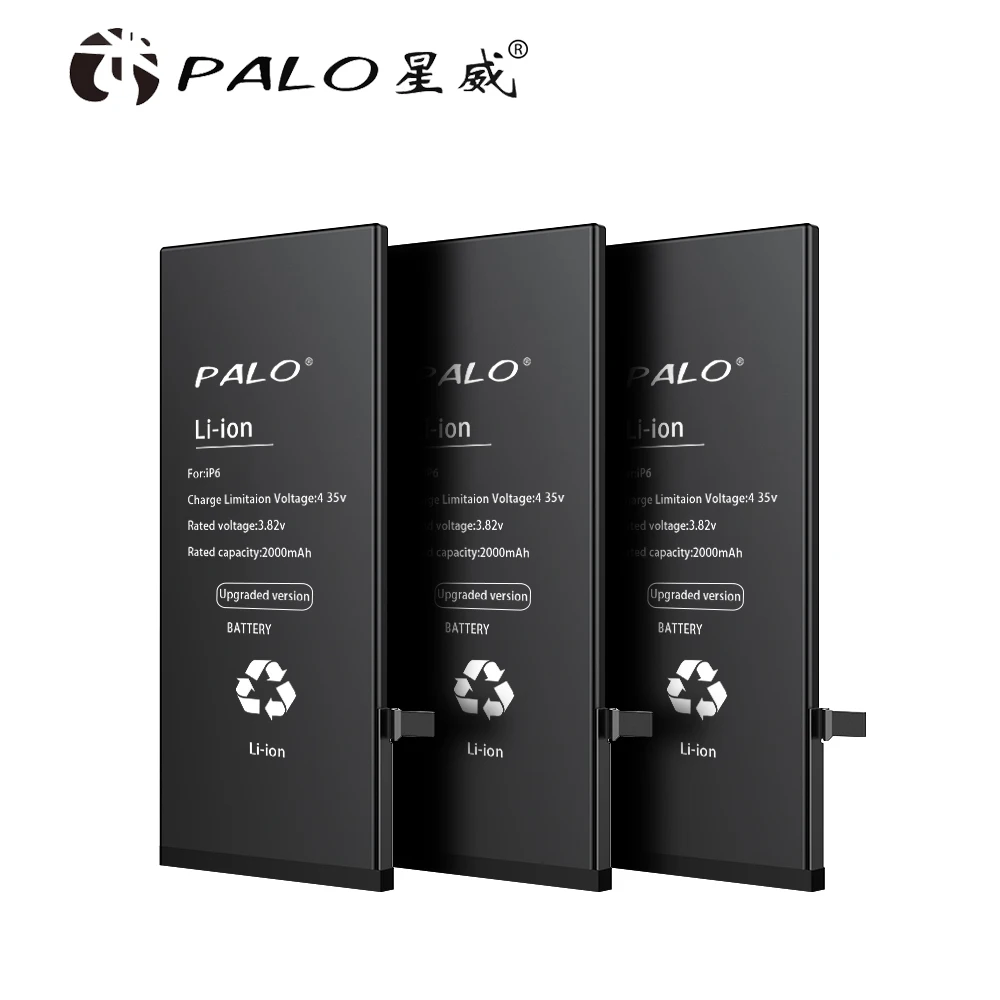 PALO большой емкости мобильный телефон Внутренняя батарея для Apple iPhone 6 6plus 6s 6s Plus Замена перезаряжаемая батарея
