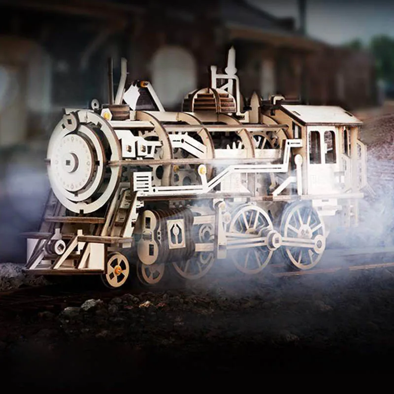 Robotime 3 вида DIY Шестерня привод деревянная механическая модель строительные