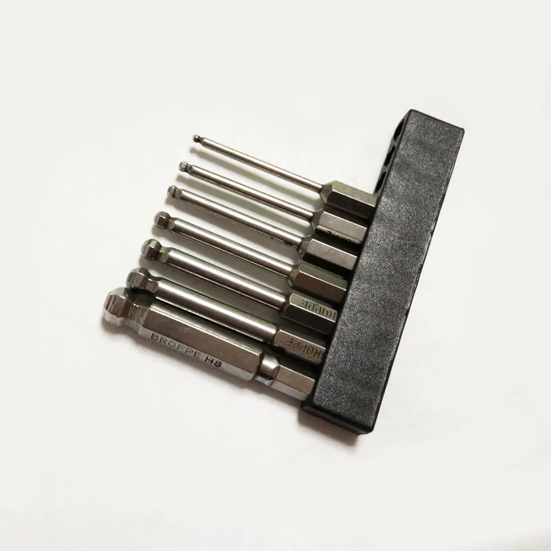 

Шестигранная отвертка с шаровой головкой, 7 шт./компл., 1/4 "65 мм, с магнитной головкой, S2, шестигранная отвертка, электроинструмент
