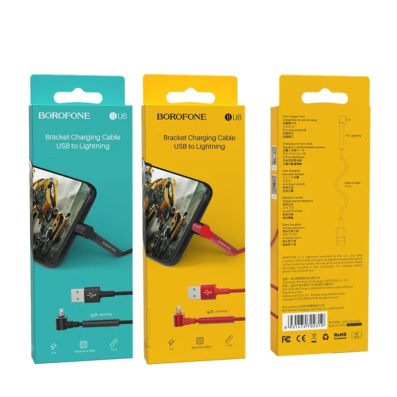 Borofone BU6 плетеный кабель для быстрой зарядки 1,2 м с кабелем usb type-C Micro USB IOS зарядный кабель для iPhone 6 7 8 X XS