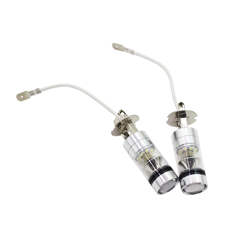 Cawanerl 1 пара 100 Вт H3 автомобильная светодиодная лампа 20 SMD 2200LM белая 6000K