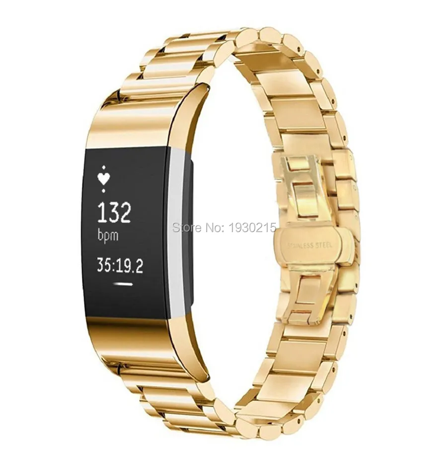2017 Люксовый Бренд Из Нержавеющей Стали Ремешок Для Часов для Fitbit заряд 2 Smart Watch