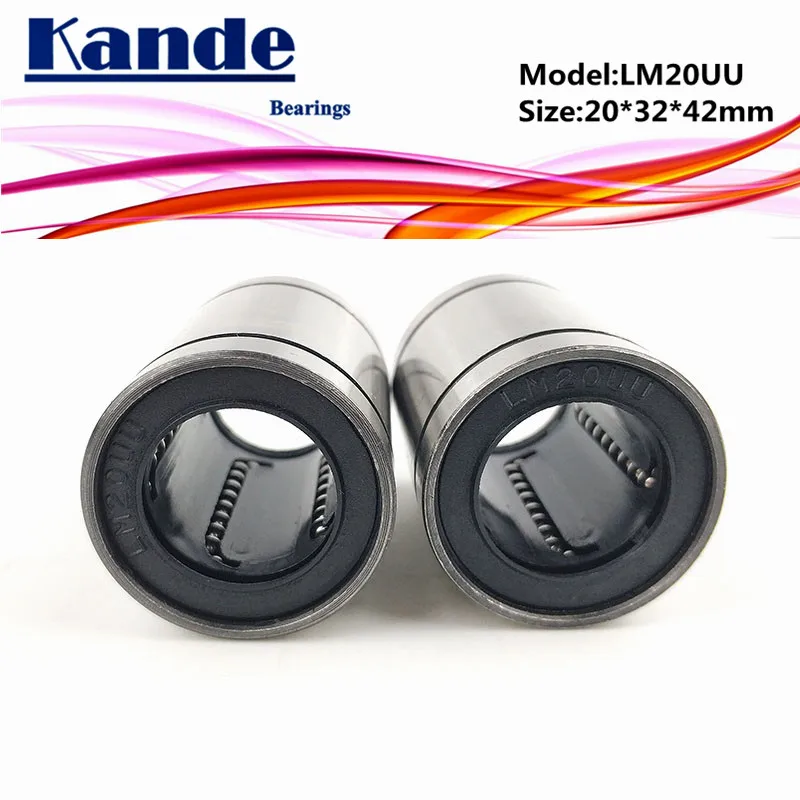 Kande подшипники LM20UU 4 шт. линейный подшипник 20*32*42 мм LM20 UU LM20|Линейные направляющие| |