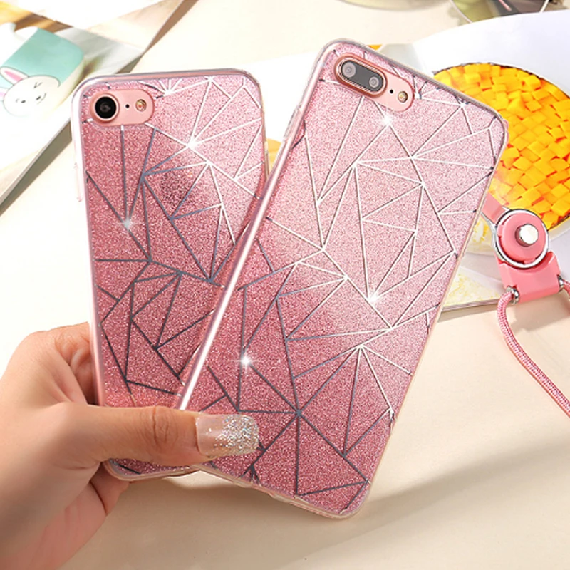 Блеск телефона чехол для iPhone X 8 7 6 S плюс мода Косметическая пудра Блёстки diamond iphone