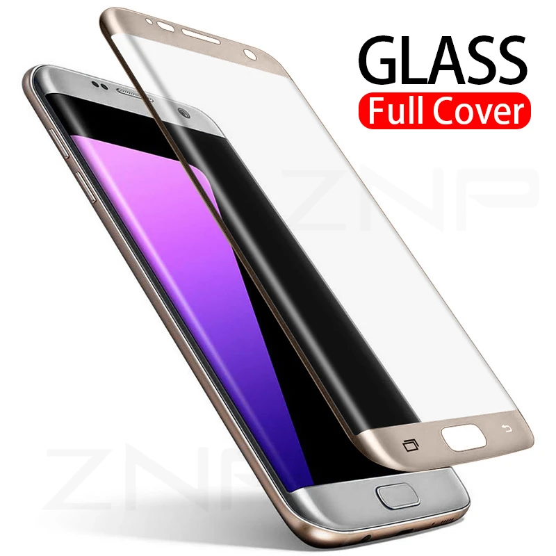 ZNP 3D закругленные края полное покрытие протектор экрана для samsung Galaxy S6 S7 Edge закаленное стекло на samsung S7 S6 стеклянная пленка