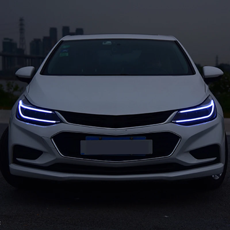Hlxg 2 шт. автомобильный Стайлинг для Chevrolet Cruze светодиодные фары сборки 2017 2018