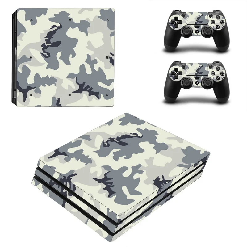 Камуфляжный Дизайн Наклейка кожаный чехол для PS4 консоль наклейки+ 2 шт контроллер защитные оболочки для PS4 Pro игры аксессуары