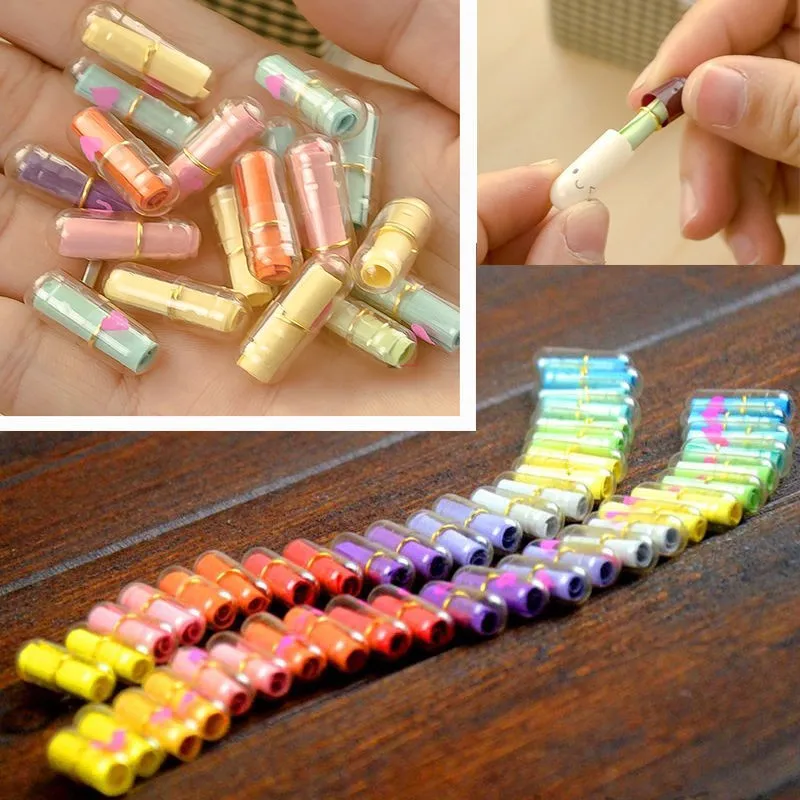 50 шт. несколько Цвет мини капсулы массаж Бумага сердце Форма Декор сообщение с