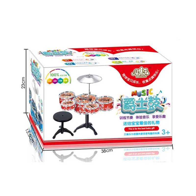 

Classical Jazz Drum Set JUGUETES Percussion Instrument Musical Toy Puzzle Early Educational Toys for Children Kids Best Gifts