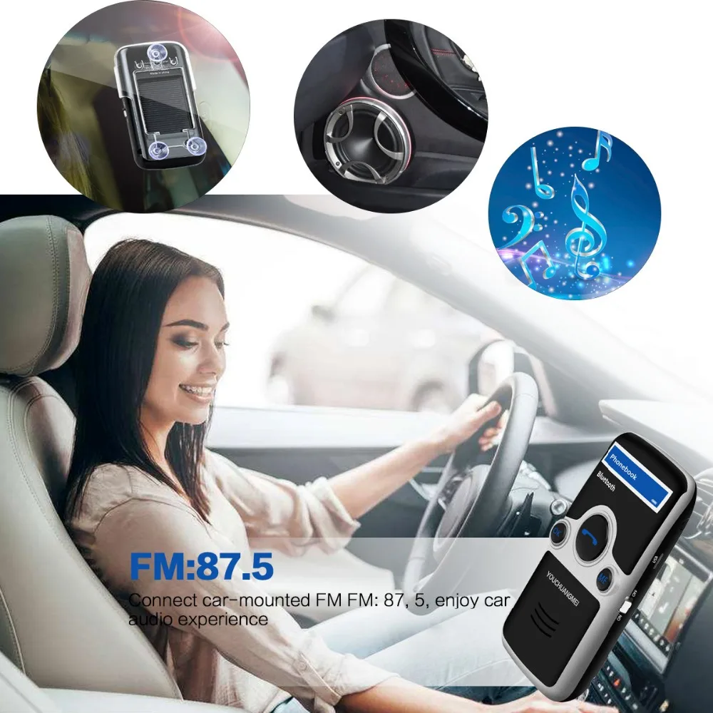 Siparnuo hands free для автомобиля солнечная мощность Bluetooth автомобильный комплект ЖК