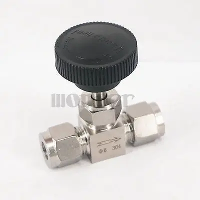 Фитинг для компрессионного клапана из нержавеющей стали 304 8 мм OD 915 PSI|needle valve|valve