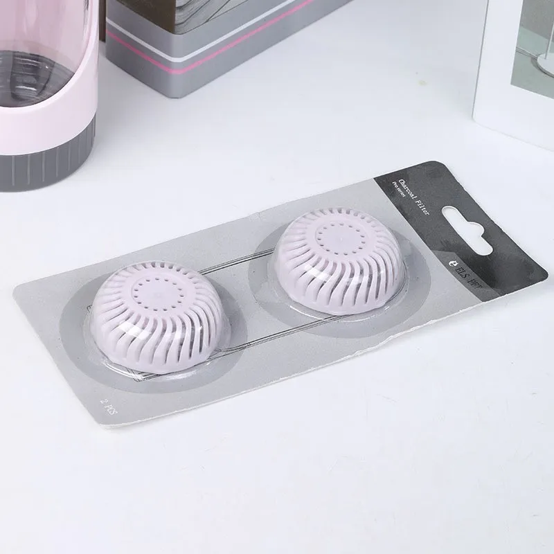 2 Pink Filters Benepaw портативная бутылка для воды 300 мл прочная Герметичная Бутылка для питья домашних животных Сменный фильтр из активированного угля для путешествий - Цвет: 2 Pink Filters