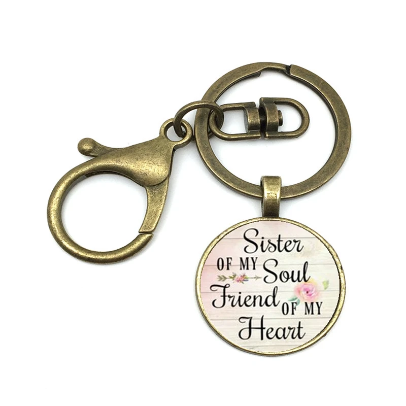 Брелок с надписью SISTER of my Soul FRIEND Heart|Брелоки| |