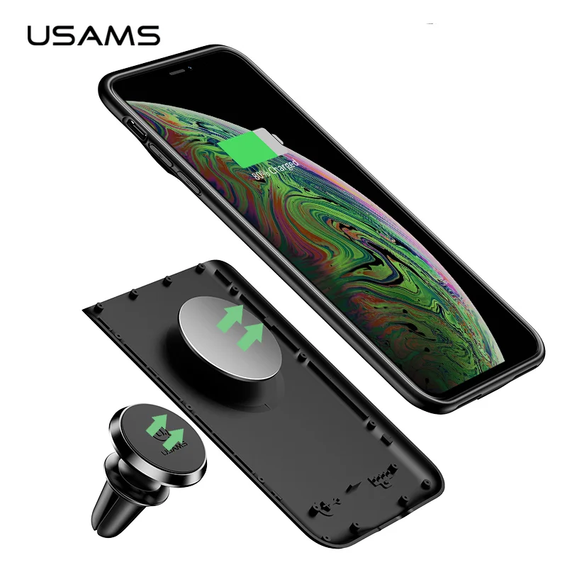 Для iPhone X 3200Ah power Bank чехол USAMS зарядное устройство ультра тонкий внешний пакет