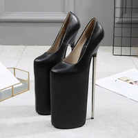 fashion shoes 2019 women high heels platform pumps pointed party wedding stage shoes leather metal heel sexy ladies shoes black