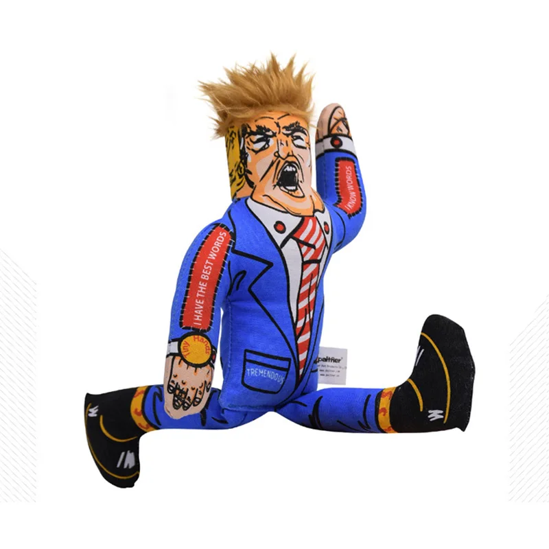 Популярные игрушки для собак Дональд Трамп забавный холст долговечность плюшевые игрушки для собак пищат звук жевания игрушка подходит для всех домашних животных забавные игрушки