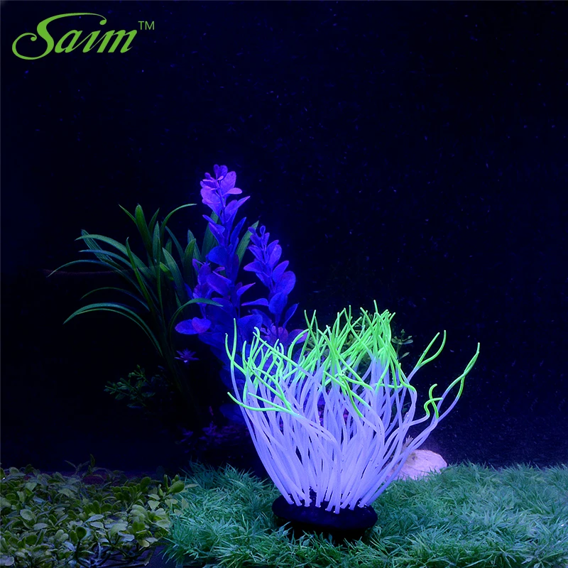 Искусственные Коралловые украшения для аквариума Saim 1 шт. светящиеся