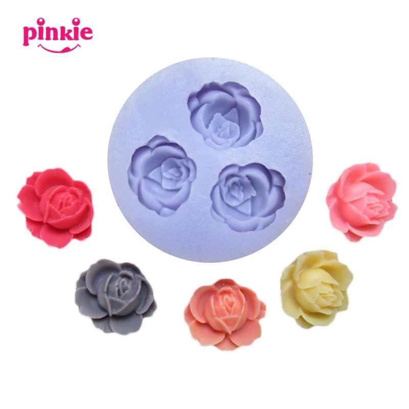 Розовый акриловый цветок pinki силиконовые формы для украшения торта инструменты