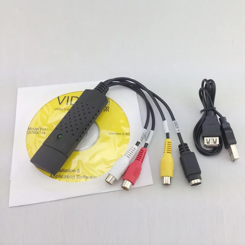 Новый USB 2 0 к 3 RCA Видео ТВ DVD VHS Кабель адаптер захвата SGA998|Кабели VGA| |