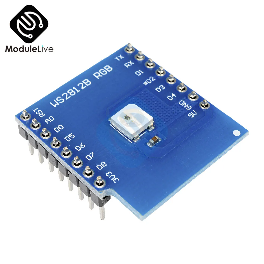 Esp8266 для WeMos D1 WS2812B щит RGB Mini ESP8266 Модульная плата с HT Pins Diy электронная печатная -