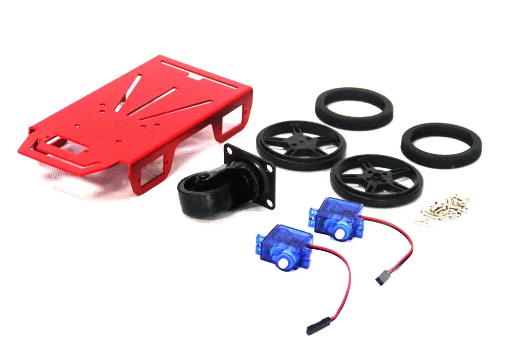 FEETECH 2WD мини 9g servo робот Мобильная платформа комплект FT MC 001 DIY обучающий
