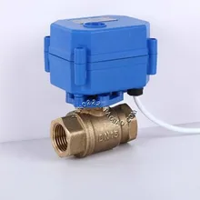 DN15 1/" латунь двухполосный Электрический шаровой клапан DC5V DC12V DC24V AC220V CR01 CR02 CR03 CR04 CR05 моторизованный шаровой клапан для воды