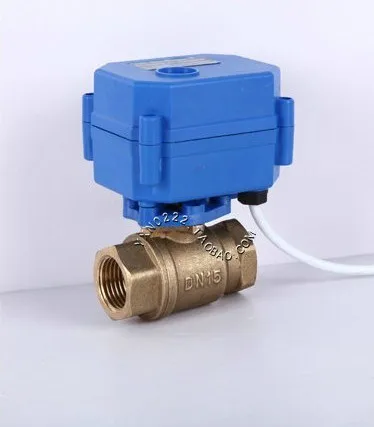 DN15 1/2 &quotлатунный двухходовой Электрический шаровой клапан DC5V DC12V DC24V AC220V CR01 CR02 CR03