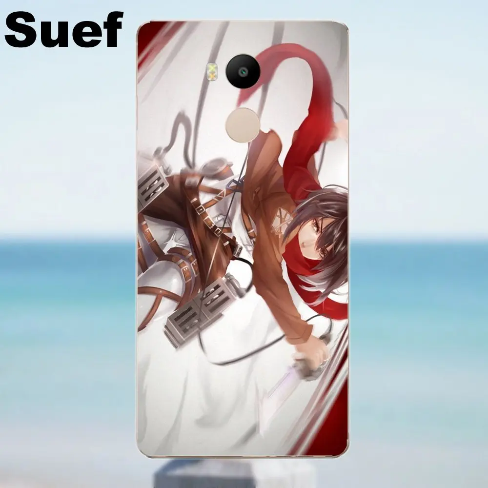 Suef Shingeki No Kyojin атака на Титанов мягкая Оригинальная для Xiaomi Redmi 4 3 3S Pro Mi3 Mi4 Mi4i Mi4C Mi5