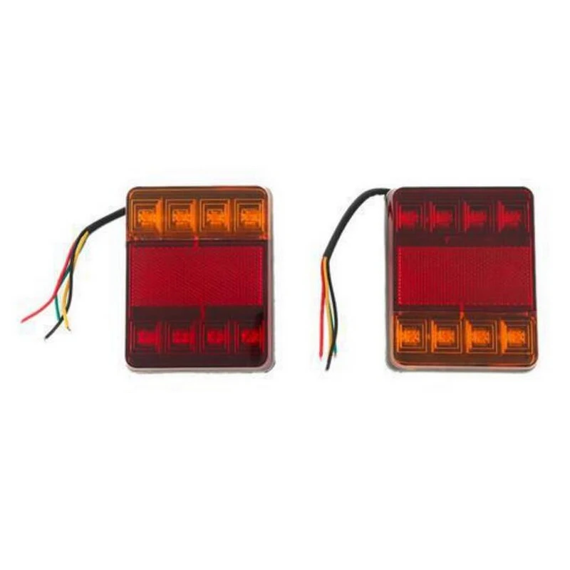 1 пара водонепроницаемые светодиодные лампы для грузовиков прицепов фургонов 8