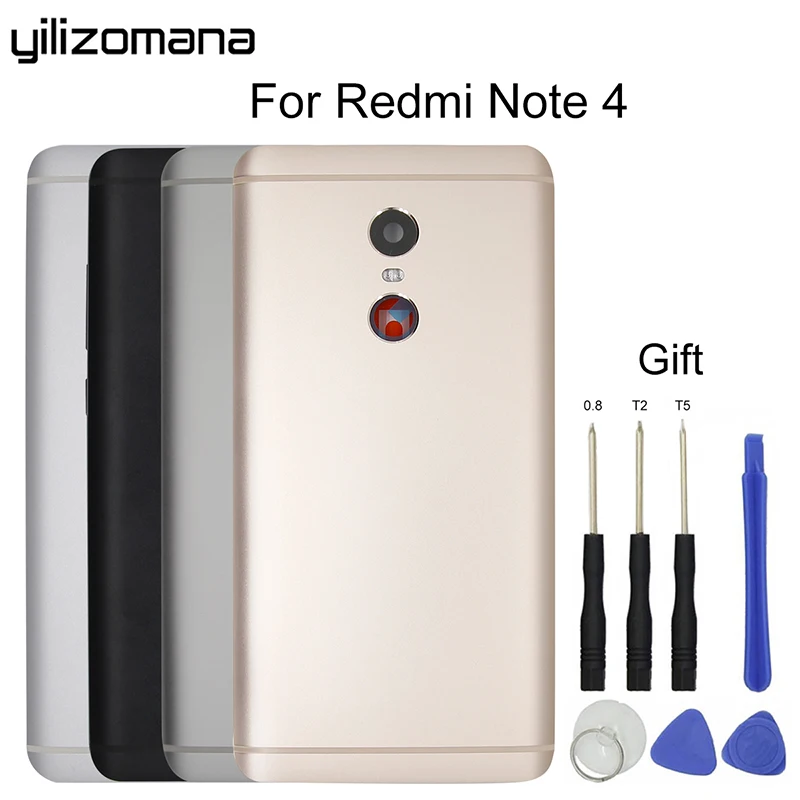Запасная задняя крышка YILIZOMANA для Xiaomi Redmi Note 4 версия MTK Helio X20 корпус двери и