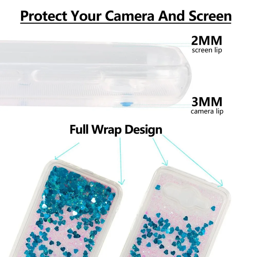 Love Heart Dynamic Liquid Quicksand Soft TPU Phone case For Huawei Y5 Y5II Y3 Y7 Lite Y6 Pro 2017 Version Smart Back Cover |