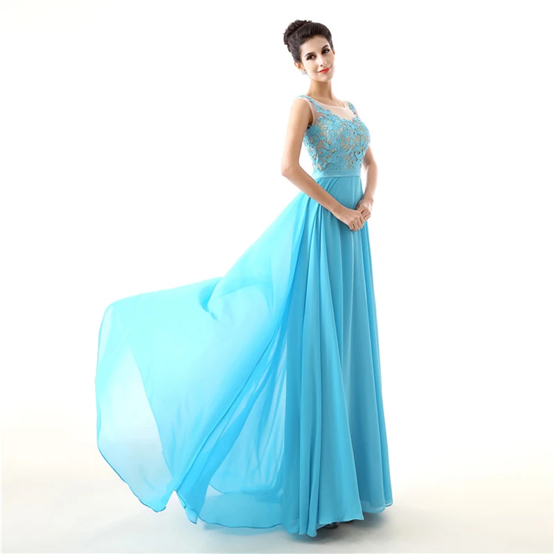 Forevergracedress 2018 New Long Bridesmaid Dress Cheap A Line Sleeveless Lace Chiffon Backless Wedding Party Gown Plus Size | Свадьбы и