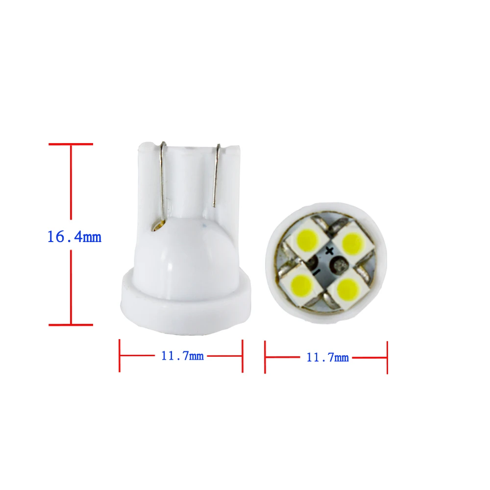 TraceBest 4 шт. T10 1210 3528 SMD СВЕТОДИОДНЫЙ клиновидные боковые автомобильный светильник