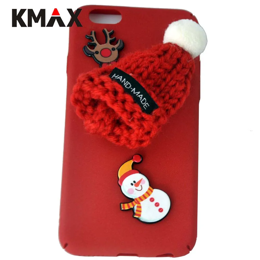 KMAX Рождественский подарок diy Телефон Жесткий Чехол для iPhone 6 6S Plus 7 8 plus зимний