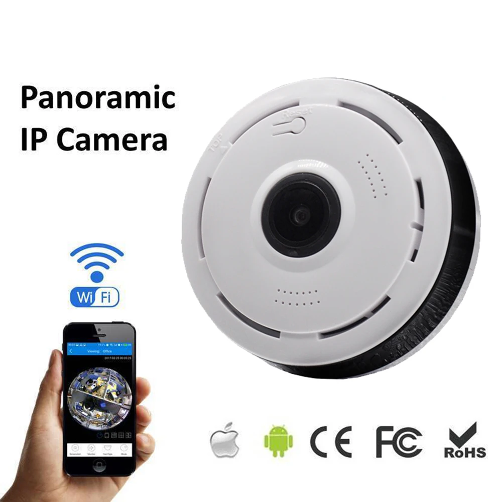 Беспроводной 360 градусов панорамная камера WIFI 960 P HD IP Камера P2P Cam видеонаблюдения