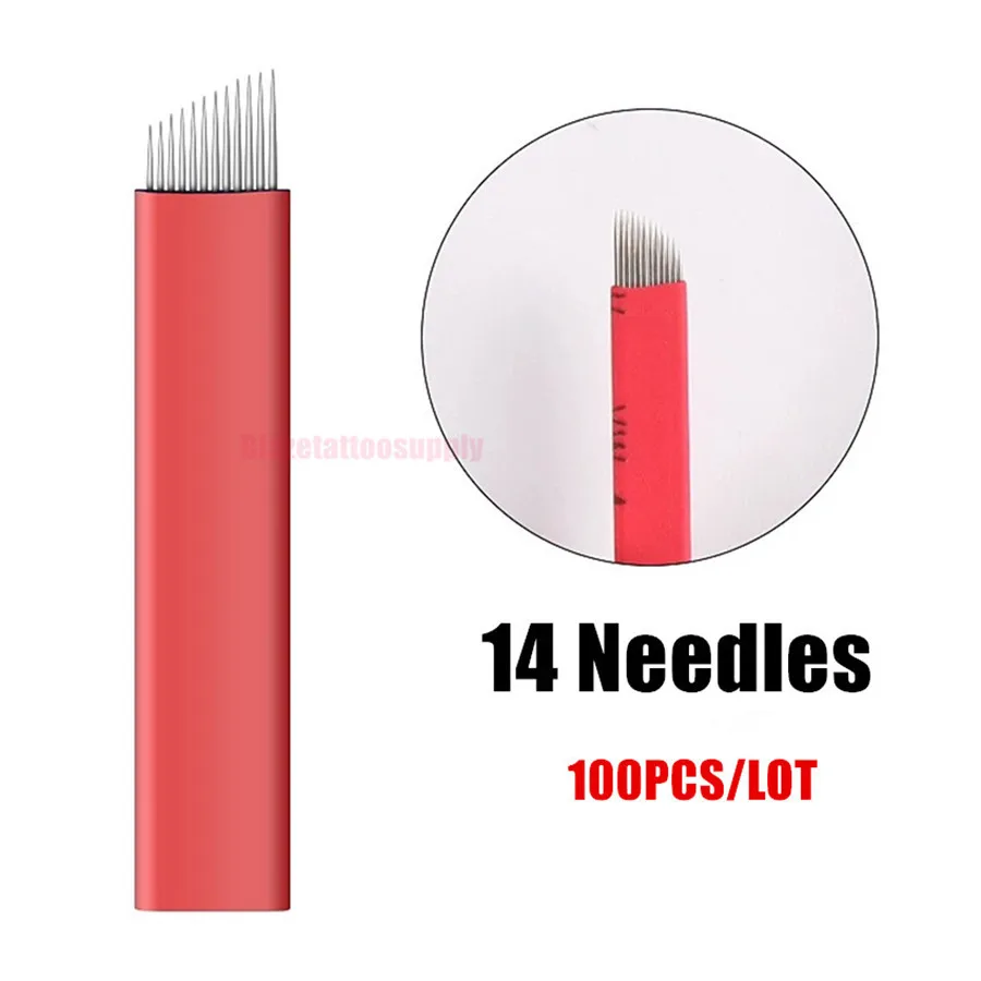 100 шт./лот модные конические лезвия для перманентного макияжа бровей и татуировок