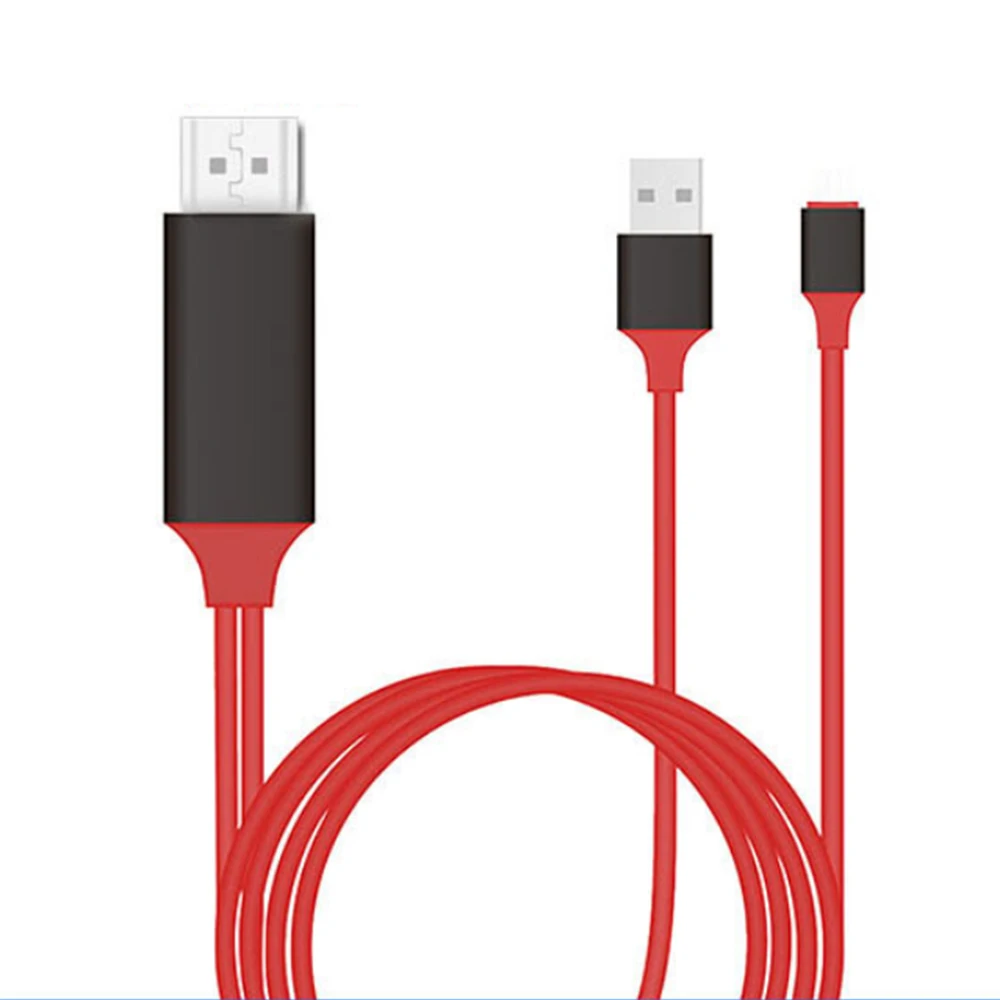 Оптовая продажа 50 шт./лот 2 м HDTV AV кабель переходник для зарядки видео HDMI iPhone iPad