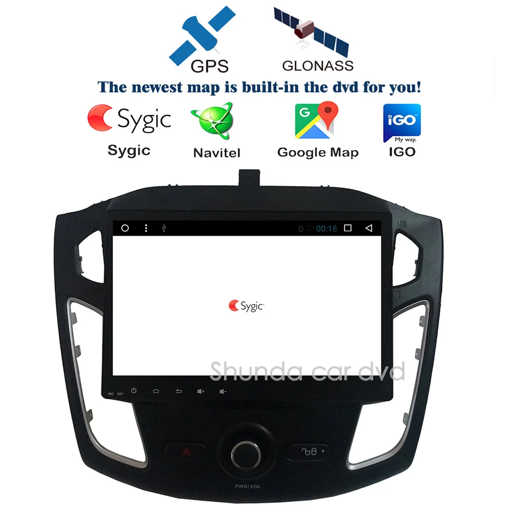 SHUNDA HD 10 1 дюйма Android 7 T8 для Ford Focus 2012-2016 dvd-плеер автомобиля с gps 3g 4 г WI-FI BT Navi Стерео