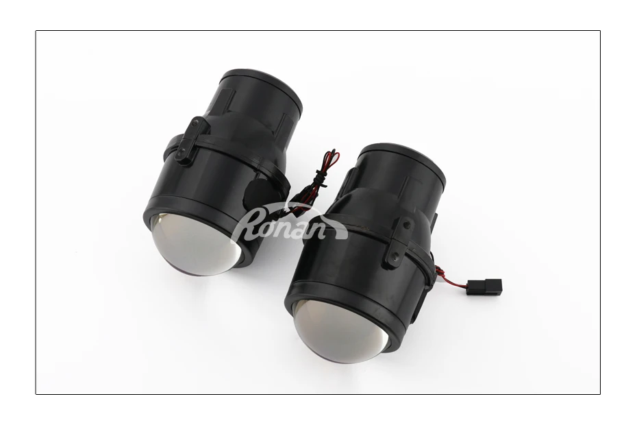 Ронан 2,5 дюймов синий противотуманные линзы Би-ксеноновые фары 12 v линзы прожекторного типа H11 3000 K 6000 K лампа для Ford Focus honda mazada модифицированный Автомобильный фар